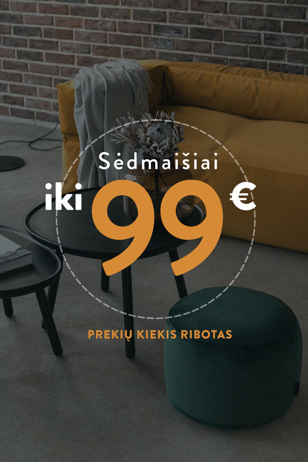 Specialus pasiūlymas - sėdmaišiai iki 99 Eur