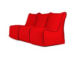 A set of bean bags Set Seat Zip 3 Seater Colorin Red
