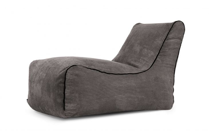 Sitzsack Bezug Lounge Zip Waves Dunkelgrau