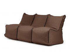 A set of bean bags Set Seat Zip 3 Seater Nordic Chocolate